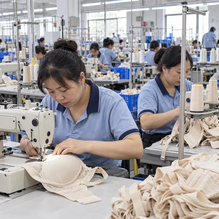 Sewing and assembly work in the Qijin workshop